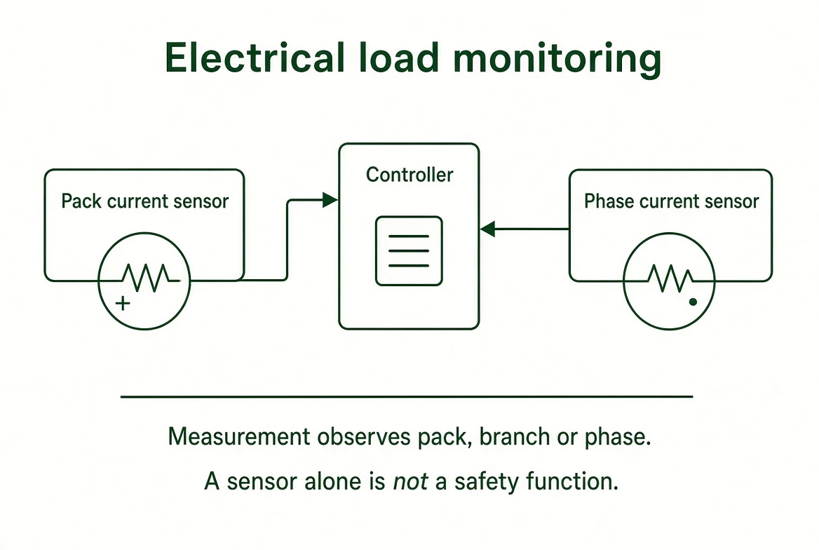 Electrical load monitoring functional diagram